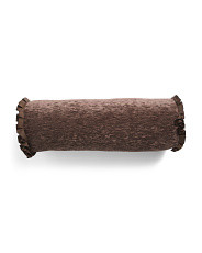 7x20 Velvet Chenille Pleated Ruffle Bolster Pillow | Home | Marshalls | Marshalls
