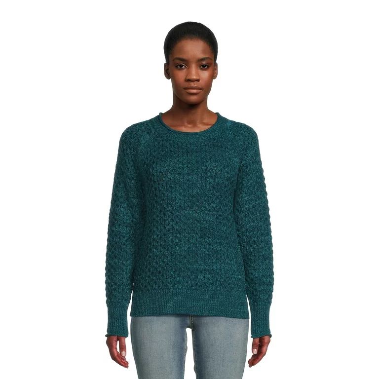 Time and Tru Women's Textured Hi-Lo Sweater, Midweight, Sizes XS-XXXL - Walmart.com | Walmart (US)