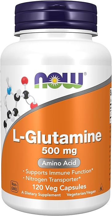NOW Foods Supplements, L-Glutamine 500 mg, Nitrogen Transporter*, Amino Acid, 120 Veg Capsules | Amazon (US)