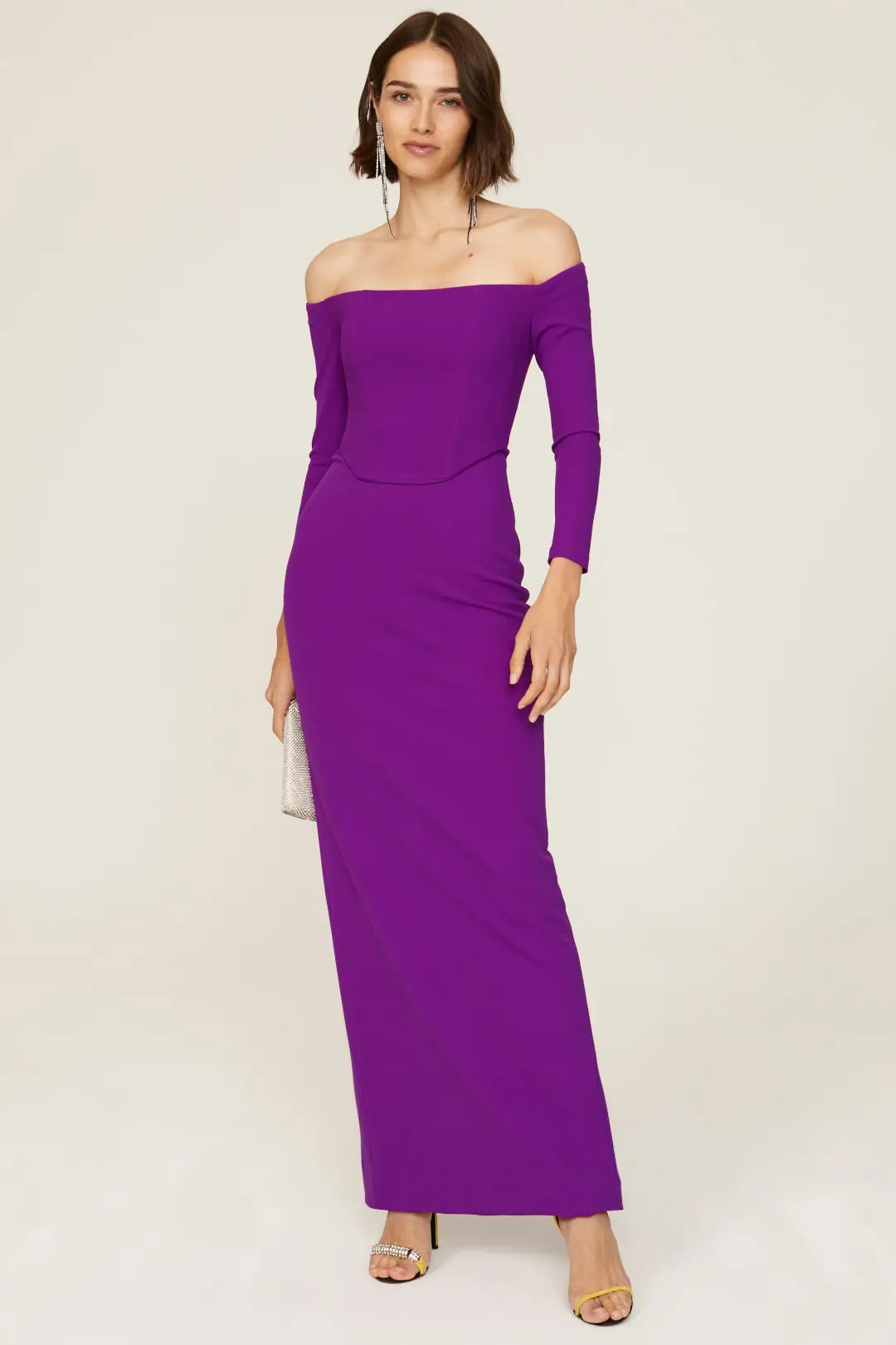 Solace London Kae Gown Purple | Rent the Runway