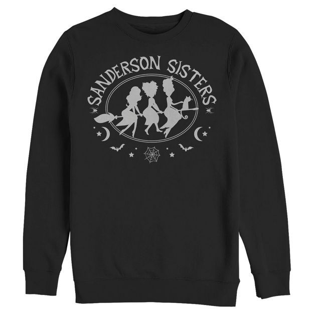 Men's Disney Hocus Pocus Sanderson Sisters Witch Broom Sweatshirt | Target