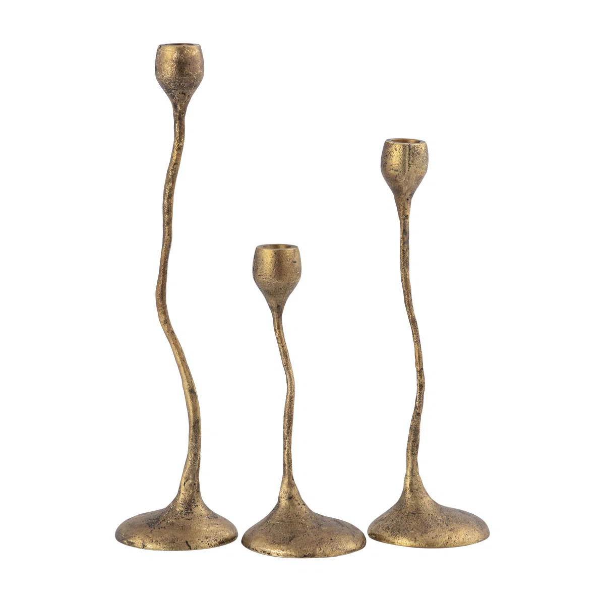 Rosen Candleholder - Set of 3 Brass | Wayfair North America