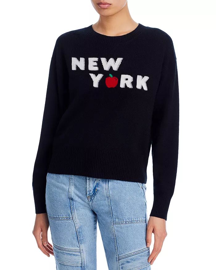 New York Apple Intarsia Crewneck Cashmere Sweater - 100% Exclusive | Bloomingdale's (US)