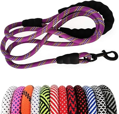 Heavy Duty Rope Dog Leash, 6/8/10/15/20/30 FT Nylon Pet Leash, Soft Padded Handle Thick Lead Leas... | Amazon (US)