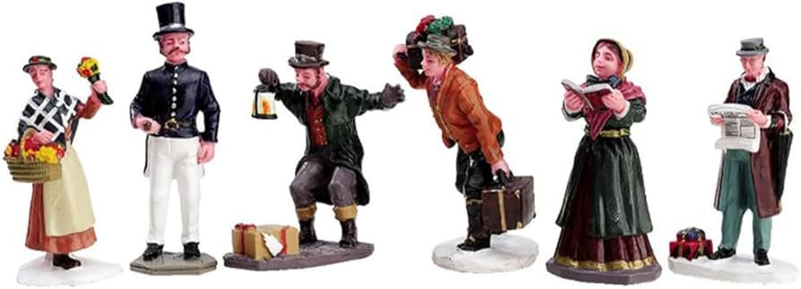 Lemax Christmas Village Townsfolk Figurines Set of 6-92355 | Amazon (US)