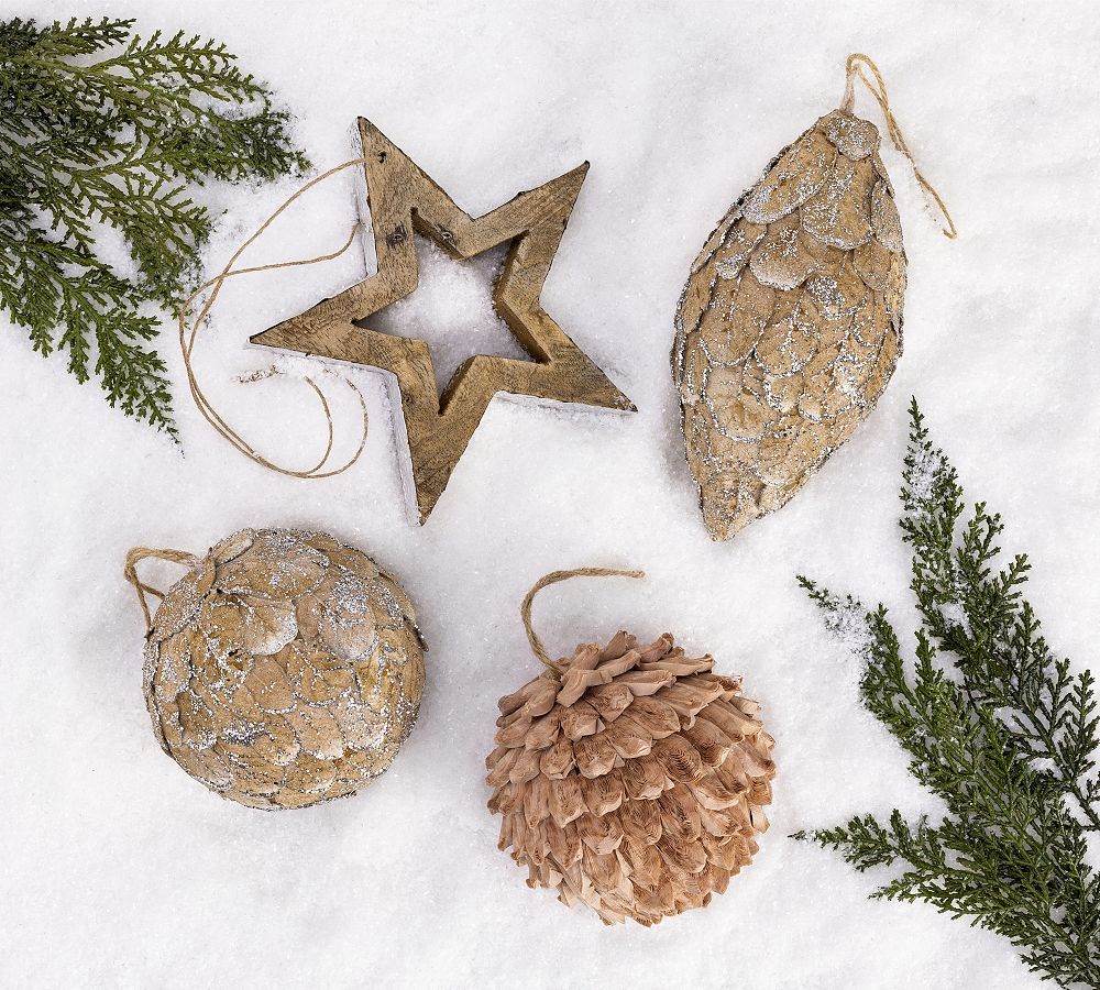 Shatterproof Rustic Forest Ornament Sets | Pottery Barn (US)