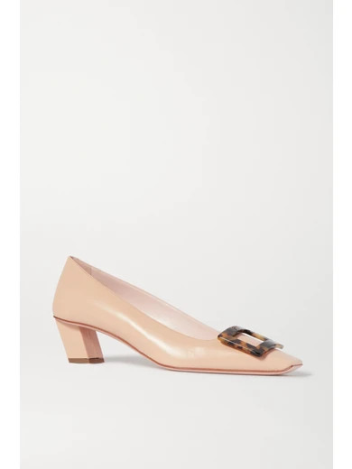 Roger Vivier - Belle Vivier Leather Pumps - Neutral | NET-A-PORTER (US)