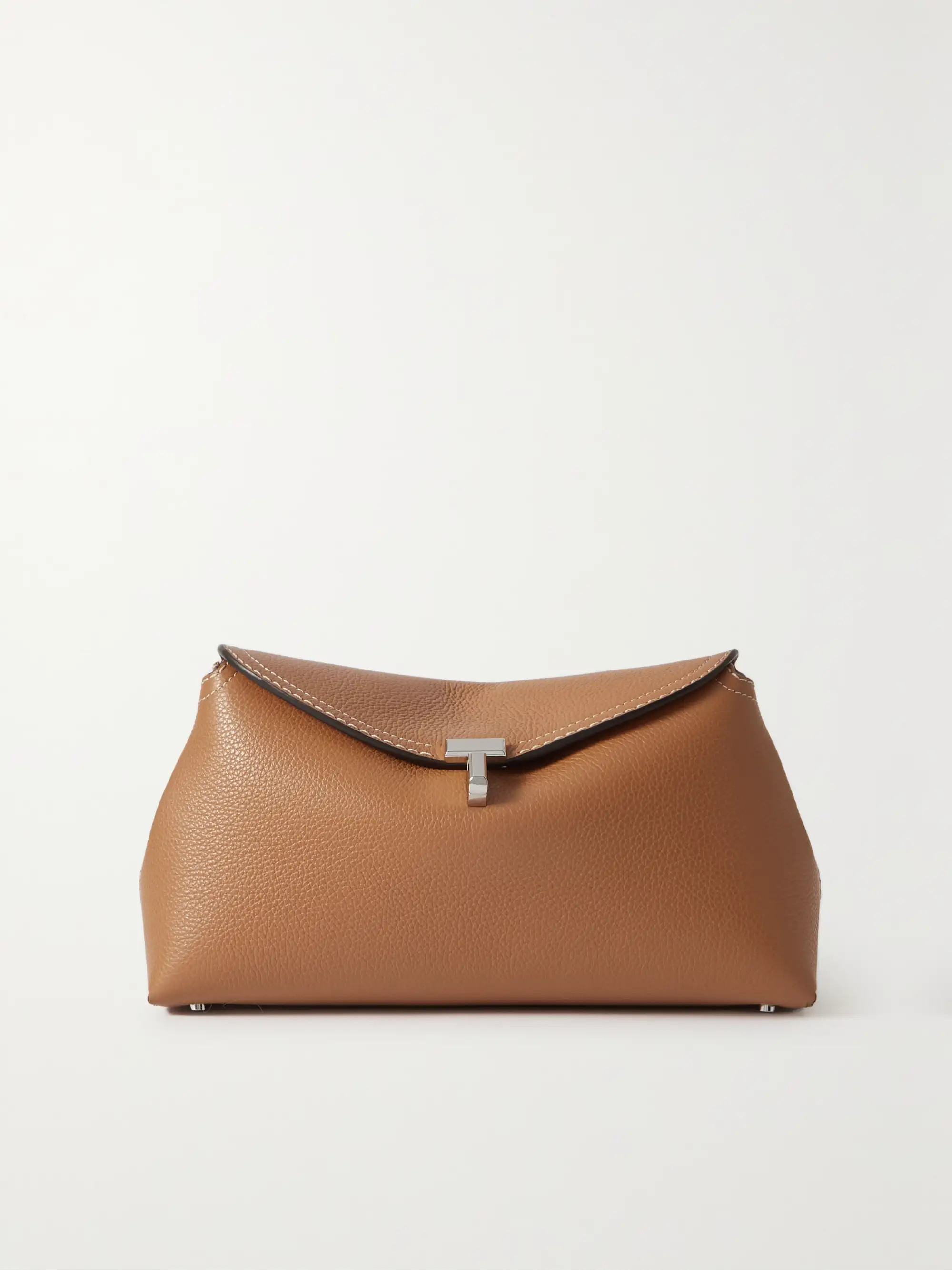 T-Lock textured-leather clutch | NET-A-PORTER APAC