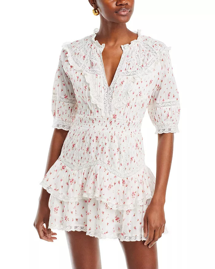 Clovis Cotton Ruffle Trim Dress | Bloomingdale's (US)