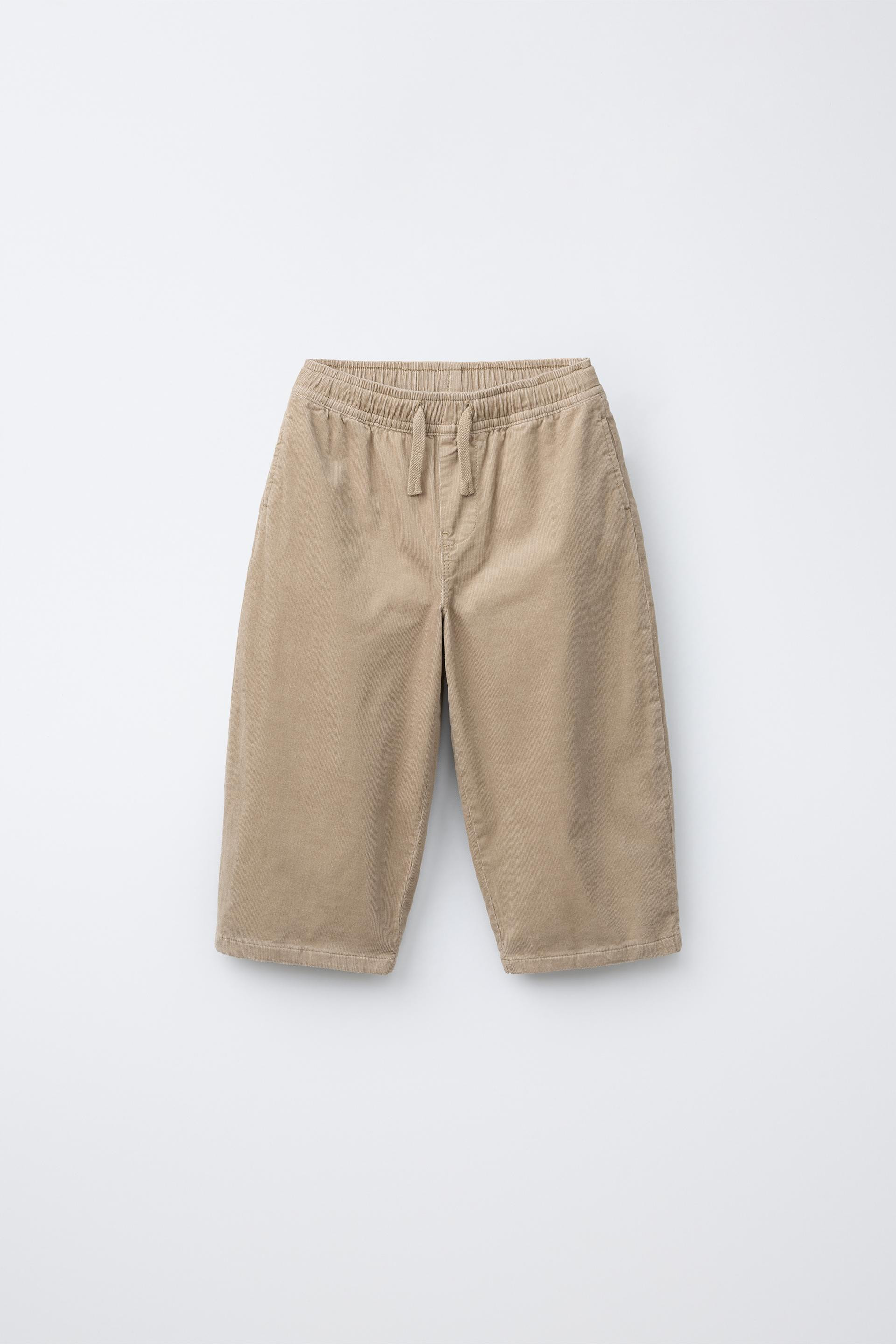 Zara - Micro-Corduroy Baggy Pants - Khaki - 3 Years (38,6 Inches) - Kids | Zara US