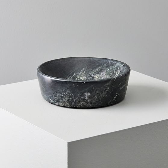 Pure Foundation Marble Bowl, Black | West Elm (US)