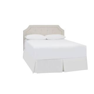 Vinedale Biscuit Beige Upholstered Queen Notch Back Headboard with Tufting (61.4 in W. X 58.7 in H.) | The Home Depot