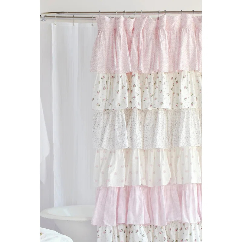 Quinton 100% Cotton Floral Shower Curtain | Wayfair North America