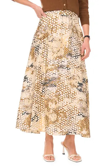Halogen® Elastic Waist Full Skirt in Tobacco Brown at Nordstrom Rack, Size Large | Nordstrom Rack