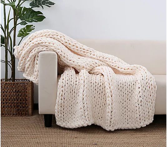 Berkshire Blanket Chunky Rope Knit Throw - QVC.com | QVC