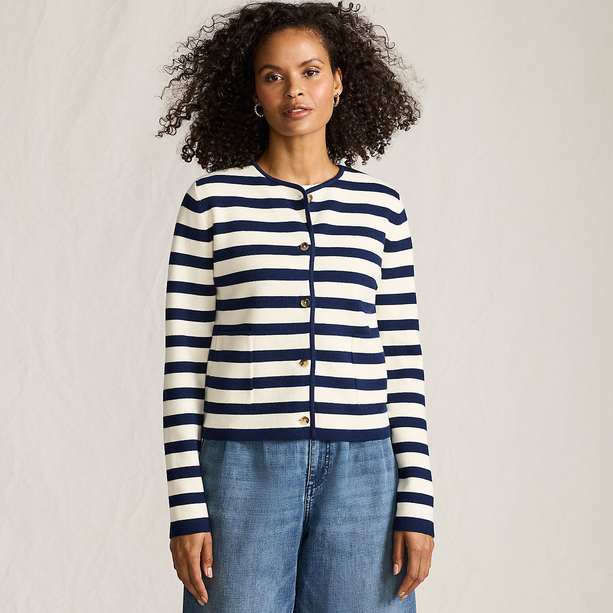 Women's Fine Gauge Cotton Milano Blazer Sweater | Lands' End (US)