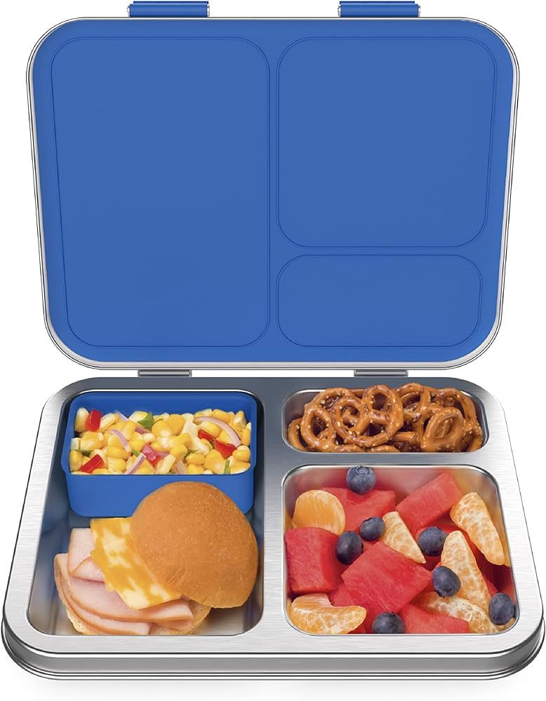 Bentgo® Kids Stainless Steel Leak-Resistant Lunch Box - Bento-Style Redesigned in 2022 w/Upgrade... | Amazon (US)
