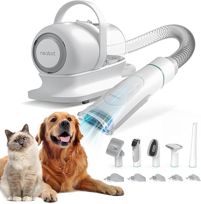 neabot Neakasa P1 Pro Pet Grooming Kit & Vacuum Suction 99% Pet Hair, Professional Grooming Clipp... | Amazon (US)
