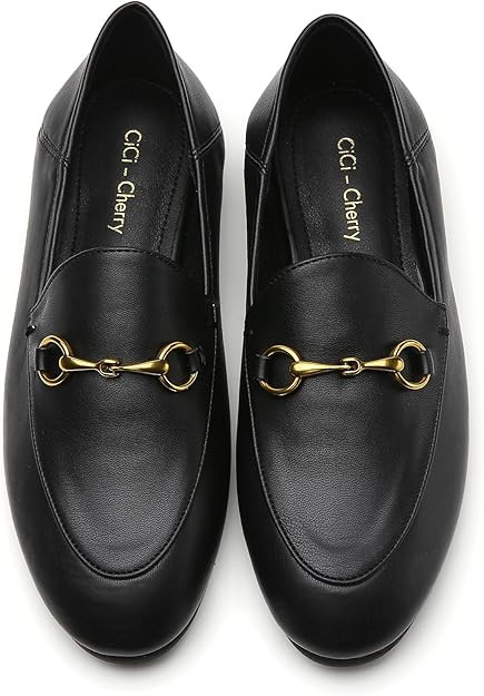Casual Buckle Loafers for Women Work Flats Round Toe Business Backless Ballet Flats Metal Décor ... | Amazon (US)