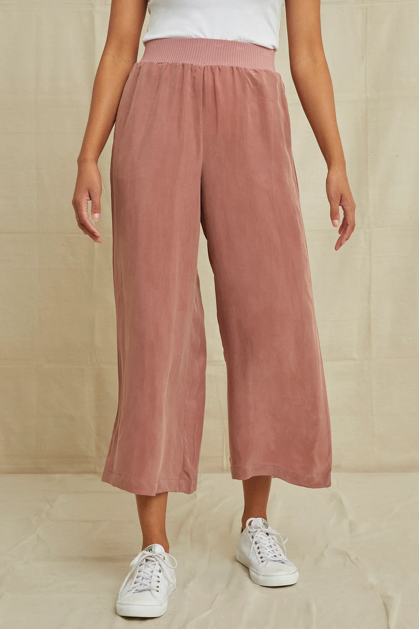 Salice Mixed Cupro Pants - Quartz | Amour Vert