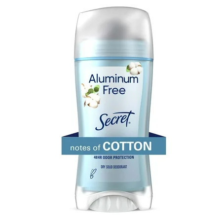 Secret Aluminum Free Women's Deodorant Solid, Cotton, 2.4 oz | Walmart (US)