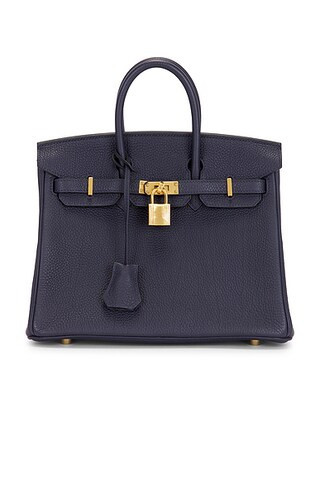 hermes Hermes Togo Birkin 25 Handbag in Noir - Black. Size all. | FWRD 