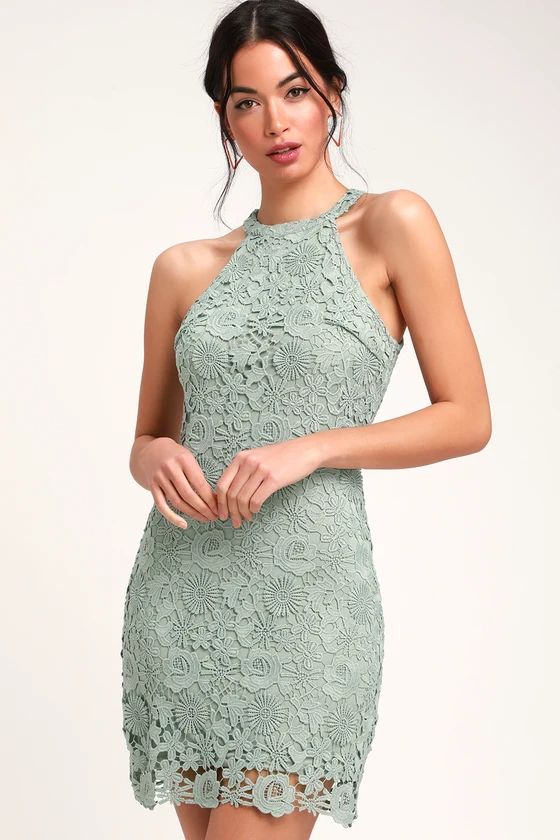 Love Poem Sage Green Lace Mini Dress | Lulus (US)