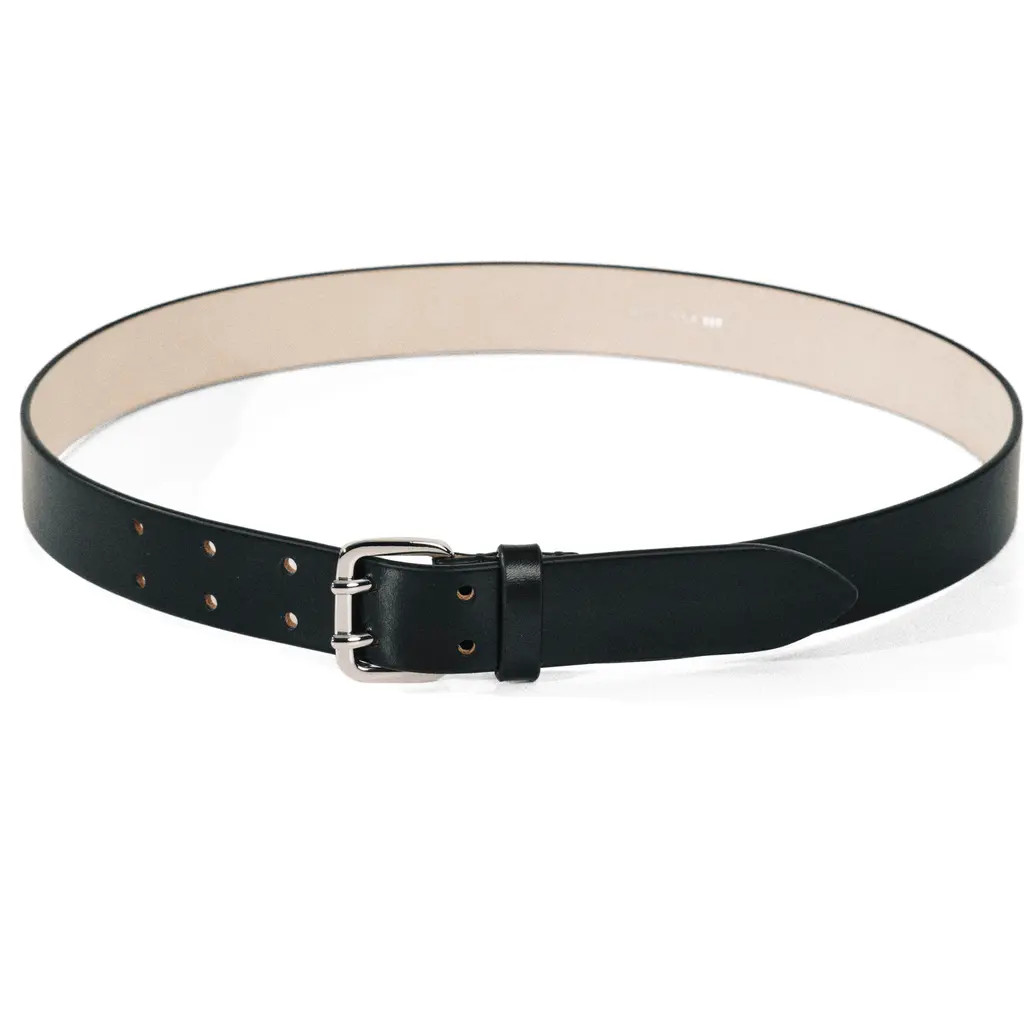 Déhanche Mini Hutch Leather Belt in Black/Silver at Nordstrom, Size Medium | Nordstrom