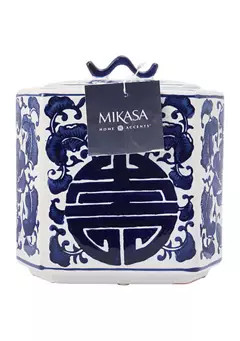 Mikasa Blue and White Ceramic Canister | Belk