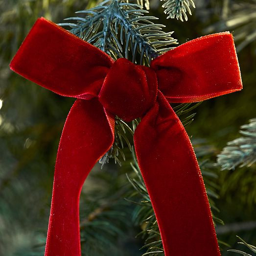 Velvet Clip-On Bow Ornament Sets (Set of 6) | West Elm (US)