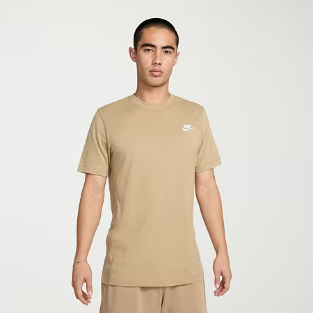 Nike Embroidered Logo Mens Crew Neck Short Sleeve Active T-Shirt, Xx-large, Beige | JCPenney