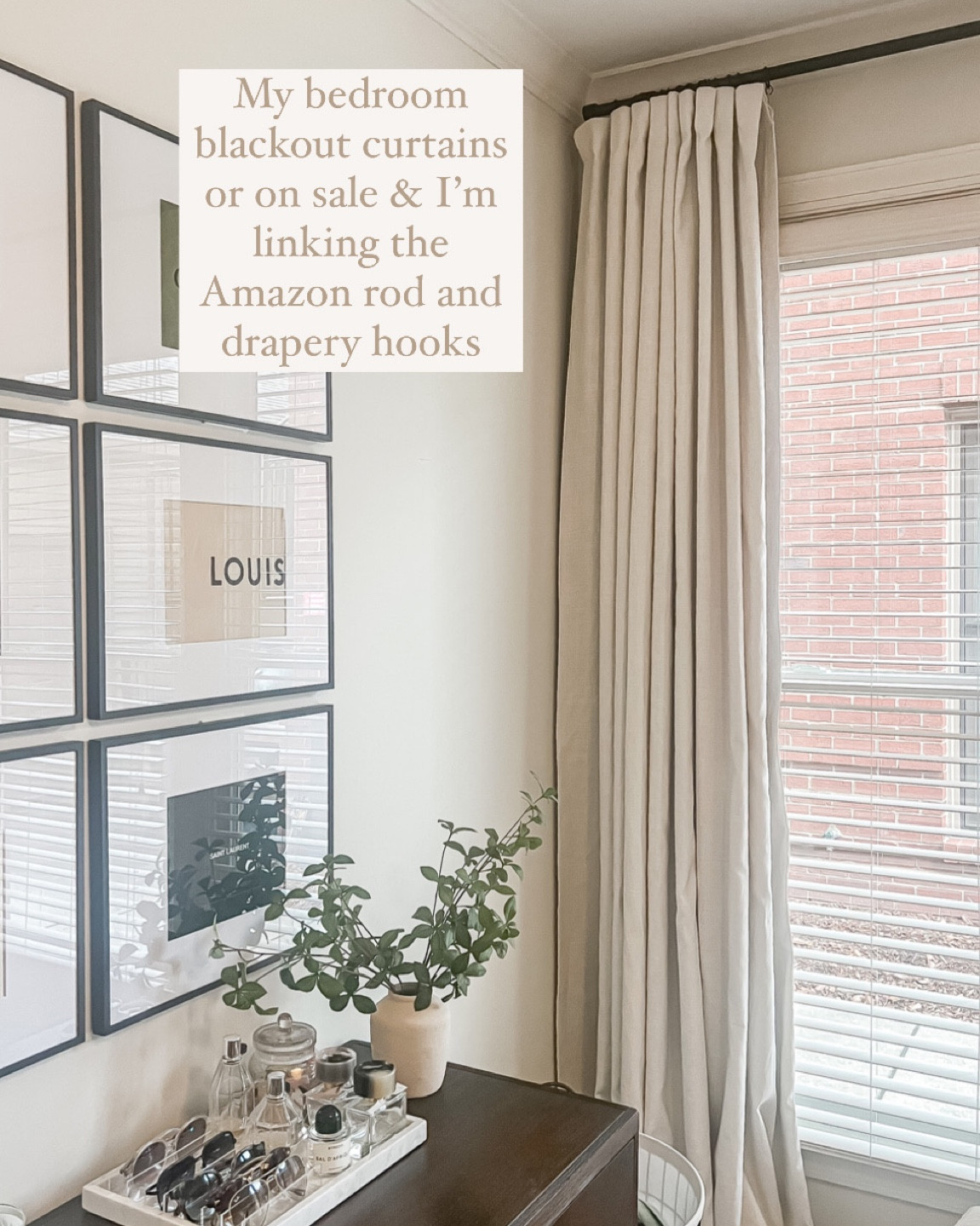 My bedroom blackout curtains are on sale!! This is the 100” panel in color white. Hang with this Amazon curtain rod & drapery hooks for a high end look 

Curtain rods 
Affordable curtain rods 
Black long curtain rod 
Pleated curtains 
White curtains 
Affordable blackout curtains 
Drapery hooks 
Designer curtains 
Window treatments 

#LTKunder50 #LTKhome #LTKsalealert