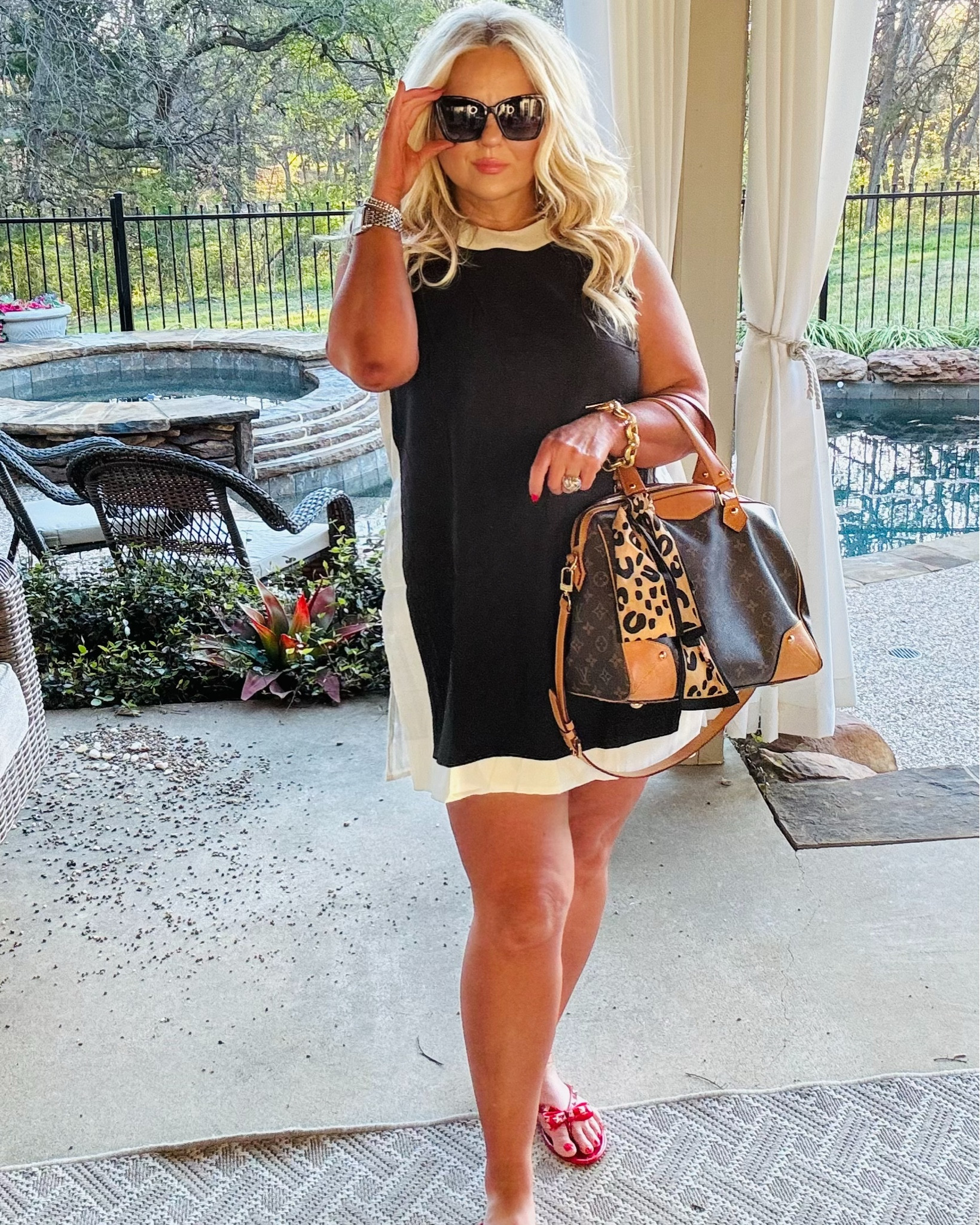 Love this 2 piece crew neck, color block set with shorts and pockets! Available in lots of colors! 

#LTKBeauty #LTKOver40 #LTKootd