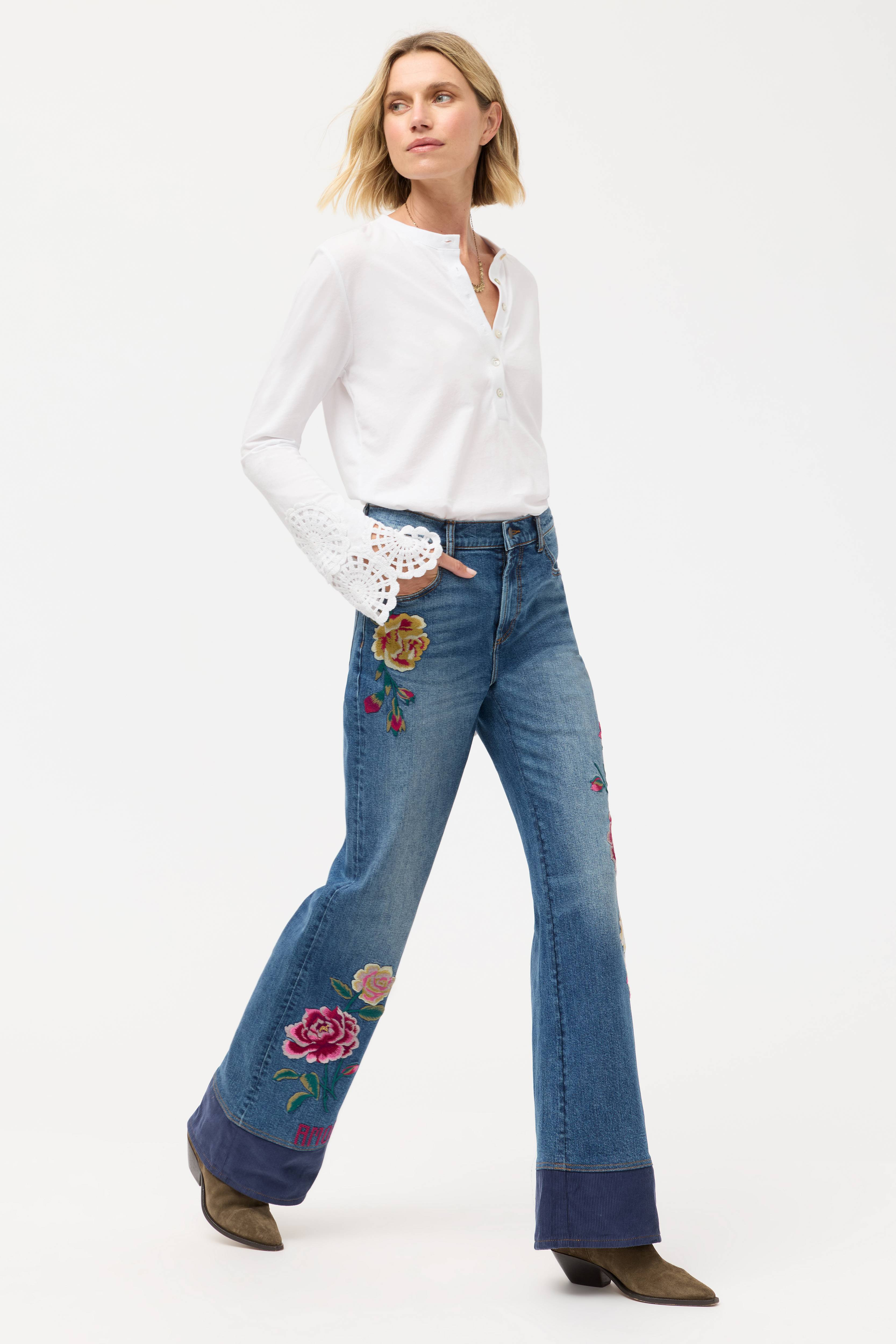 THE HIGH RISE WIDE LEG JEAN
                                
                                    ... | Johnny Was