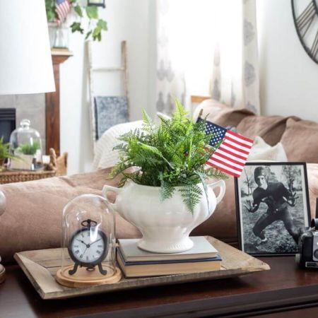 Add simple patriotic red, white and blue decor to your living room for the summer. 

#LTKhome #LTKSeasonal #LTKstyletip