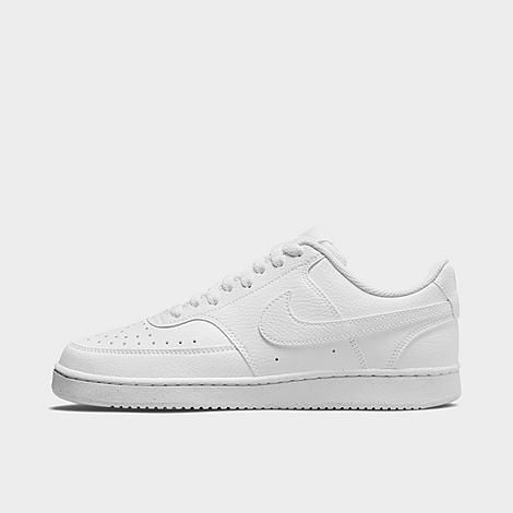 Nike Women's Court Vision Low Next Nature Casual Shoes in White/White Size 5.5 Wool | Finish Line (US)