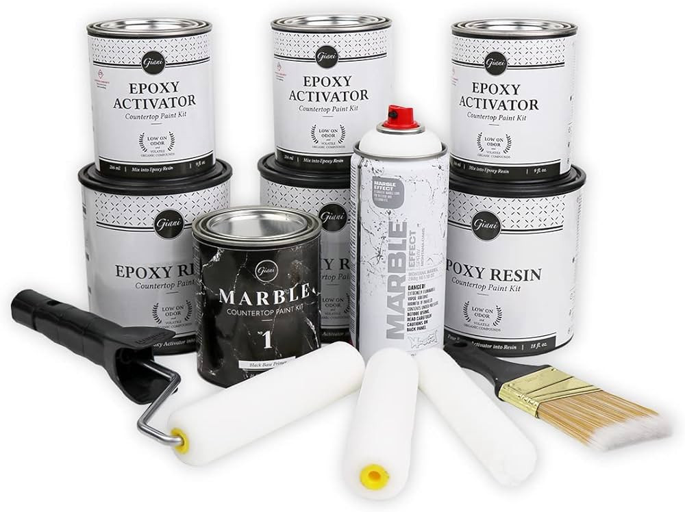 Giani Marble Easy Epoxy Countertop Paint Kit (Belgotta Black) | Amazon (US)