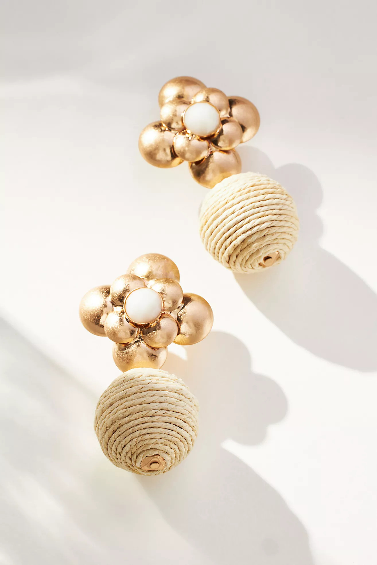 Floral Raffia Getaway Drop Earrings | Anthropologie (US)