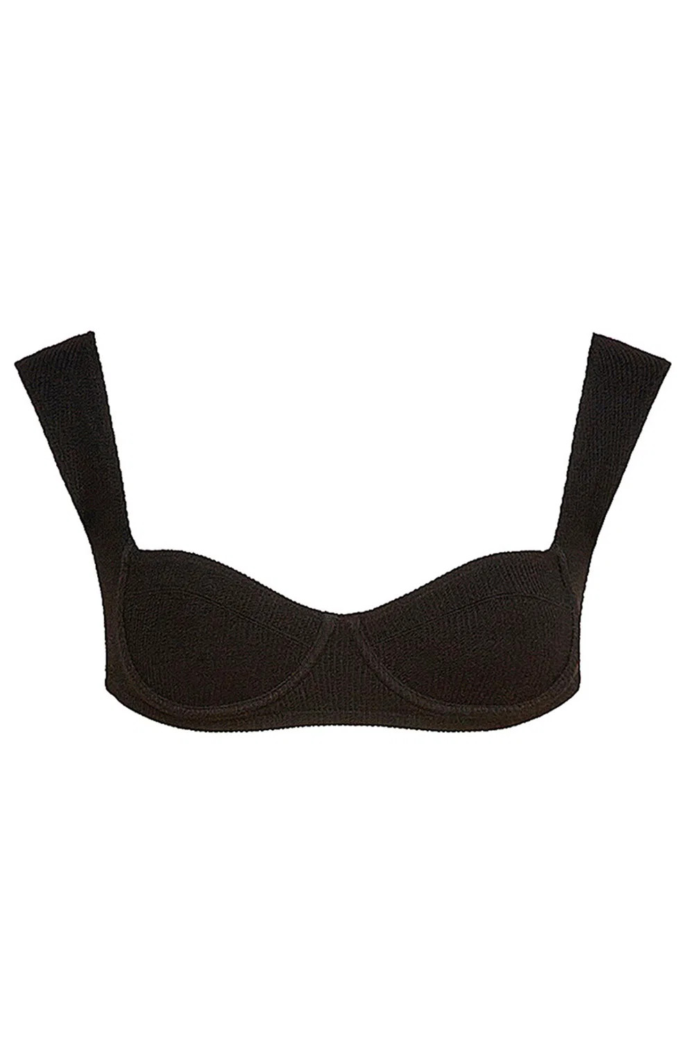 south pacific top in eco black texture | Tropic of C