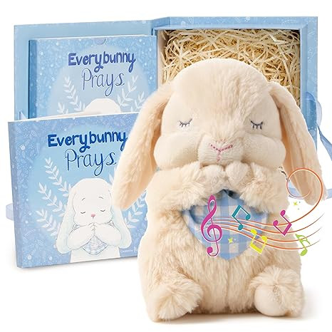 Tickle & Main Everybunny Prays Bunny Stuffed Animal & Musical Toy - Blue, 7 in Plush & Illustrate... | Amazon (US)