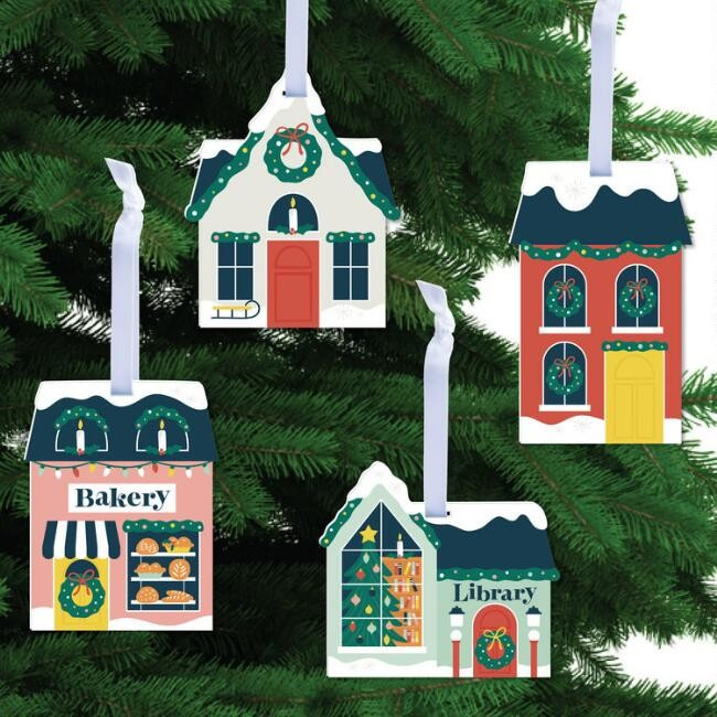 Christmas Village Ornaments 12 Pack | World Market