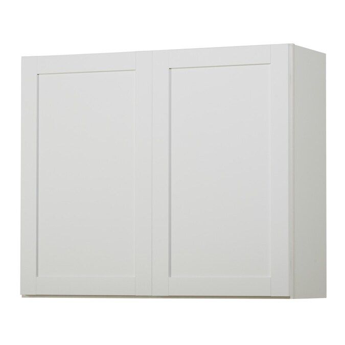 Diamond NOW Arcadia 36-in W x 30-in H x 12-in D Truecolor White Door Wall Stock Cabinet Lowes.com | Lowe's