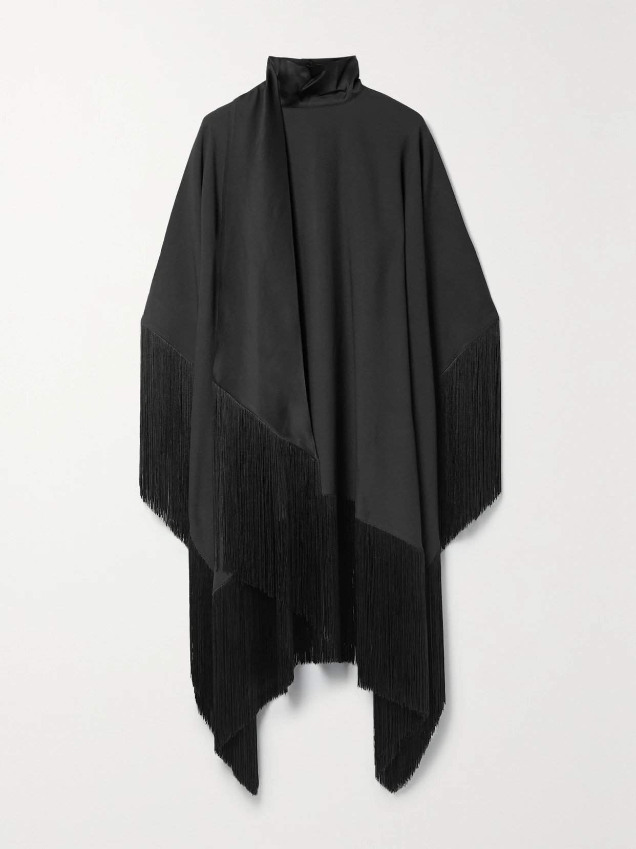 Taller Marmo - Mrs. Ross Fringed Crepe Midi Dress - Black | NET-A-PORTER (US)