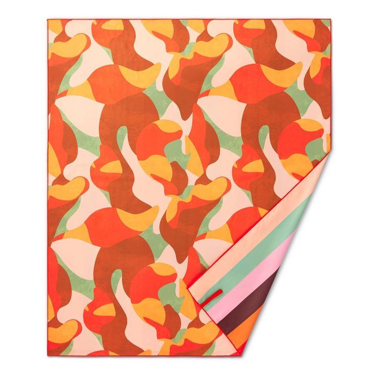 72"x60" Oversized Mixed Paint/Vertical Stripe Print Microfiber Beach Towel - Fe Noel x Target | Target