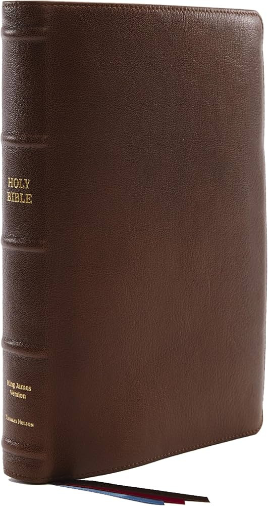 KJV Holy Bible: Giant Print with 53,000 Cross References, Brown Premium Goatskin Leather, Premier... | Amazon (US)