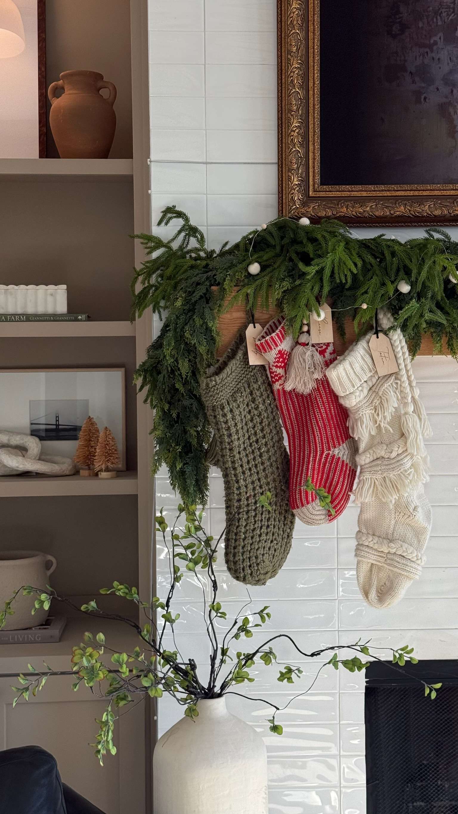 My holiday mantle details!  

 #LTKHoliday #LTKHome #LTKFindsUnder50