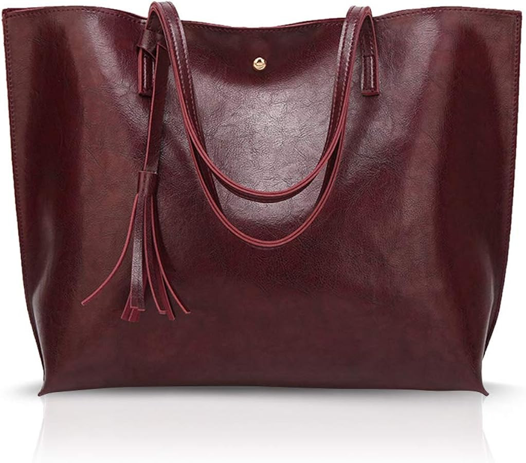 NICOLE&DORIS Women Tote Bag PU Leather Handbag Shoulder Bag Fashion Large Handbag | Amazon (UK)