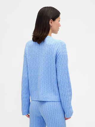 CashSoft Cable-Knit Crewneck Sweater | Gap (US)