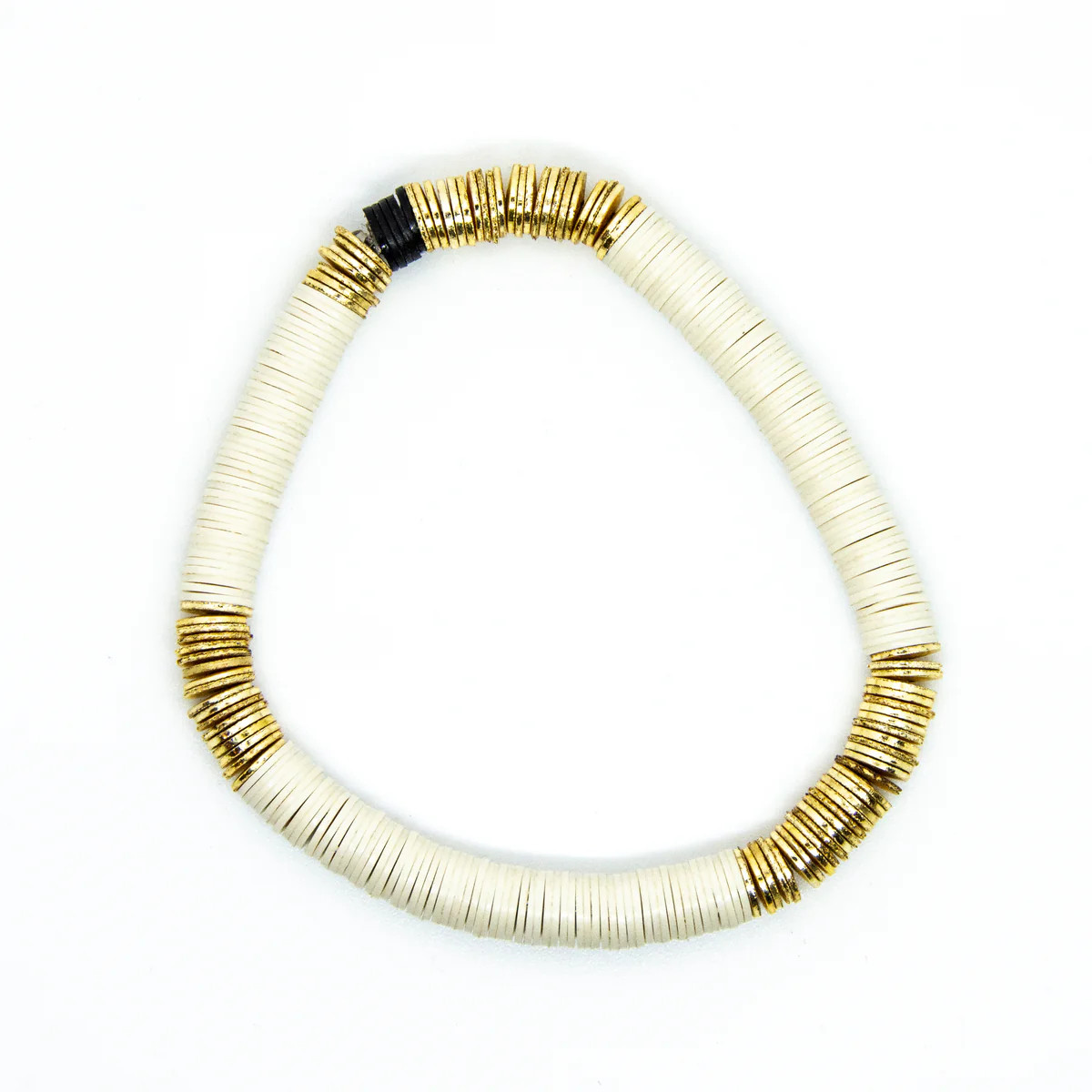 Cream Vinyl Bracelet 6mm | Allie + Bess