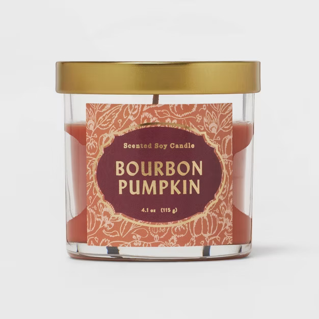 Lidded Glass Jar Bourbon Pumpkin Candle - Opalhouse™ | Target